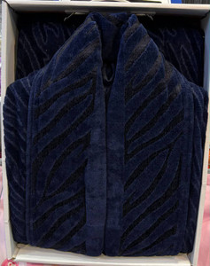 حوله تنپوش طرح زبرا سایز ۱۲۵ سرمه ای