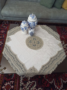 ست رومیزی ۵ تکه کارشده دستدوز